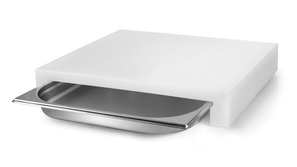 Planche à découper avec bac gastro inox extractible