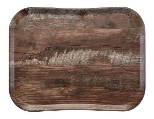 Plateau haut de gamme effet bois foncé