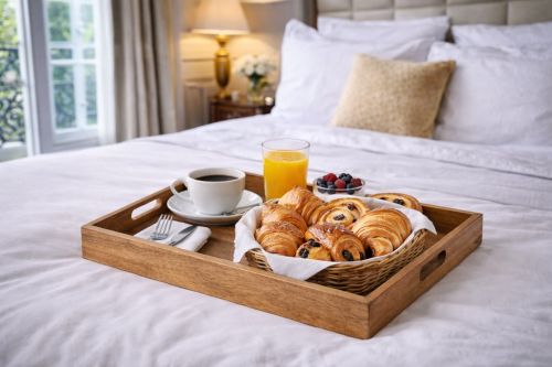 Plateau room service en bois - Glamour et bien-être