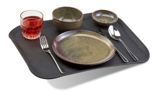 Plateau de service noir antidérapant haut de gamme
