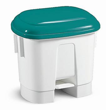 Poubelle pour tri sélectif 30l à couvercle vert