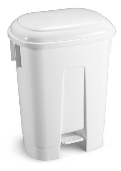 Poubelle pour tri sélectif 60l à couvercle blanc