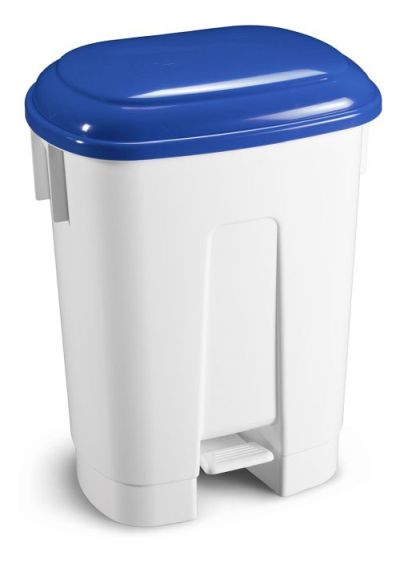 Poubelle pour tri sélectif 60l à couvercle bleu