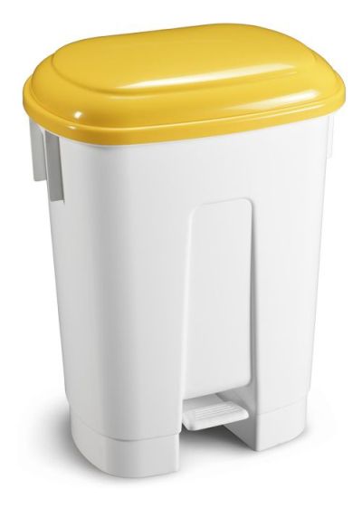 Poubelle pour tri sélectif 60l à couvercle jaune