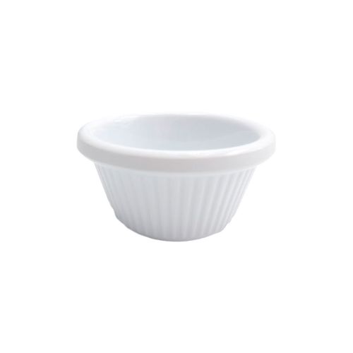 Ramequin mélamine blanc côtelé 44 ml