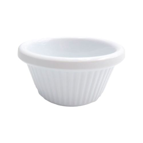 Ramequin mélamine blanc côtelé 60 ml