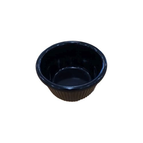 Ramequin mélamine noir côtelé 44 ml