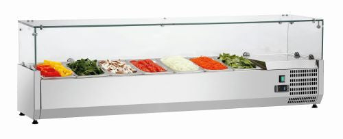 Saladette conçue pour 7 bacs GN 1/4