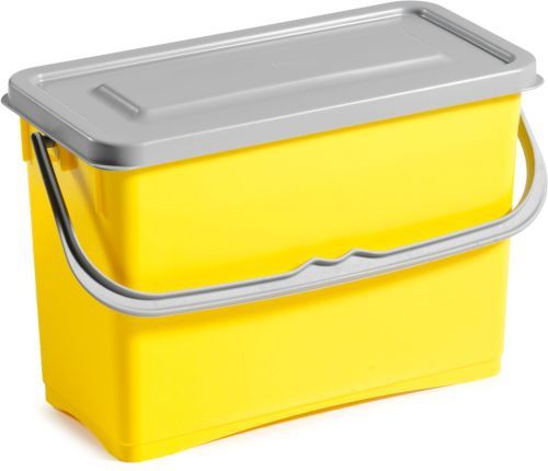 Seau jaune de 8 litres avec couvercle hermétique