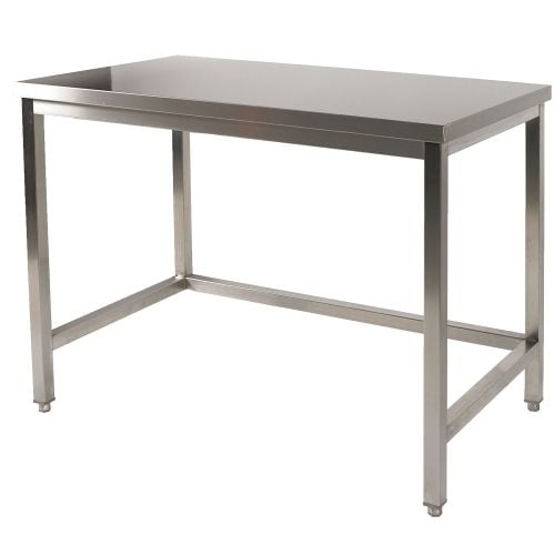 Table de travail en inox sans tablette